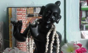 Black Krishna Marble Deity