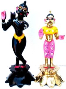 Radha Krishna 15 Inches Metal Deity