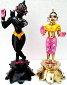 Radha Krishna 15 Inches Metal Deities