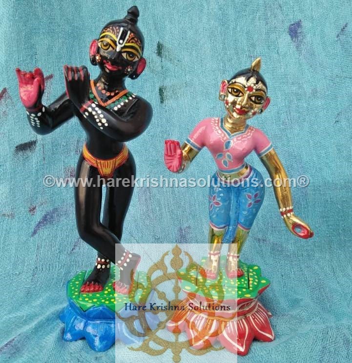 Radha Krishna 8 inches Light Pink Blue (2)