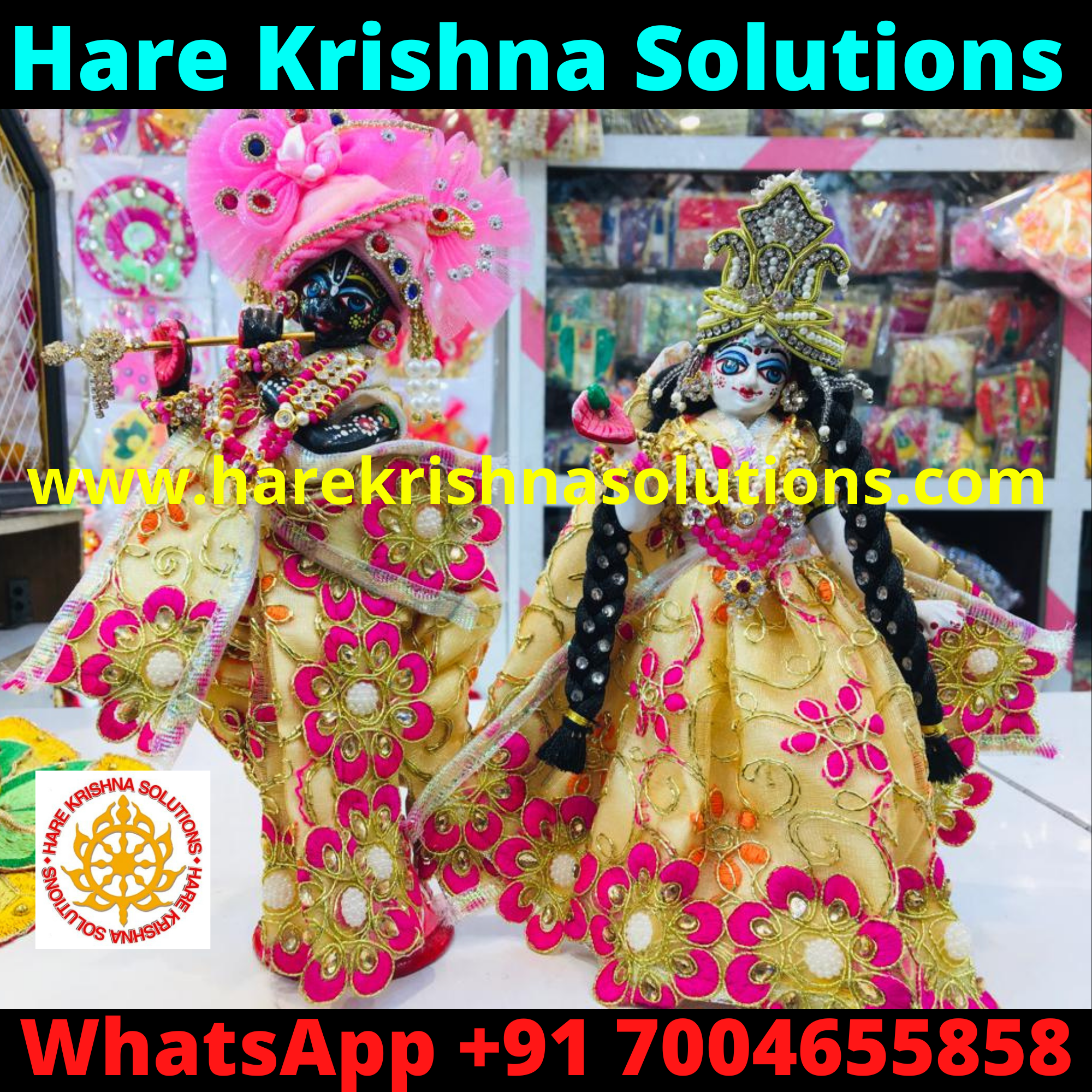 6-18 Inch Radha Krishna Dress-hoil Sharad Purnima-kanhaji-ladoo  Gopal-bhagwan Summer Poshak-sari Blouse-dhoti-mata Rani Lehenga Choli - Etsy