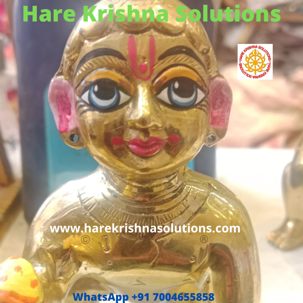 Gopal 2 Rsp 6-Inch Laddu Gopal Original Brass Metal Deity – Divine Blessings for ...